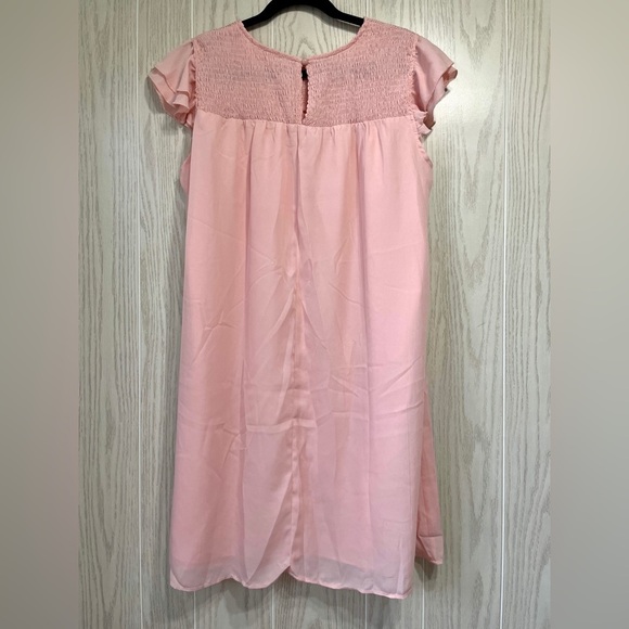 IRUNDO 2023 Summer Casual Dress Ruffle Sleeve Crew Neck Short Mini Dress Size L - Picture 9 of 9